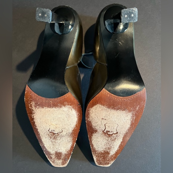 VINTAGE Stuart Weitzman Green Patent Leather Heels - Picture 8 of 9